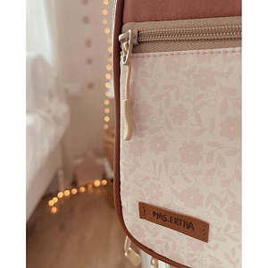 Сумка для ланча Mrs. Ertha "Bouquet Silhouette", цветочный эскиз